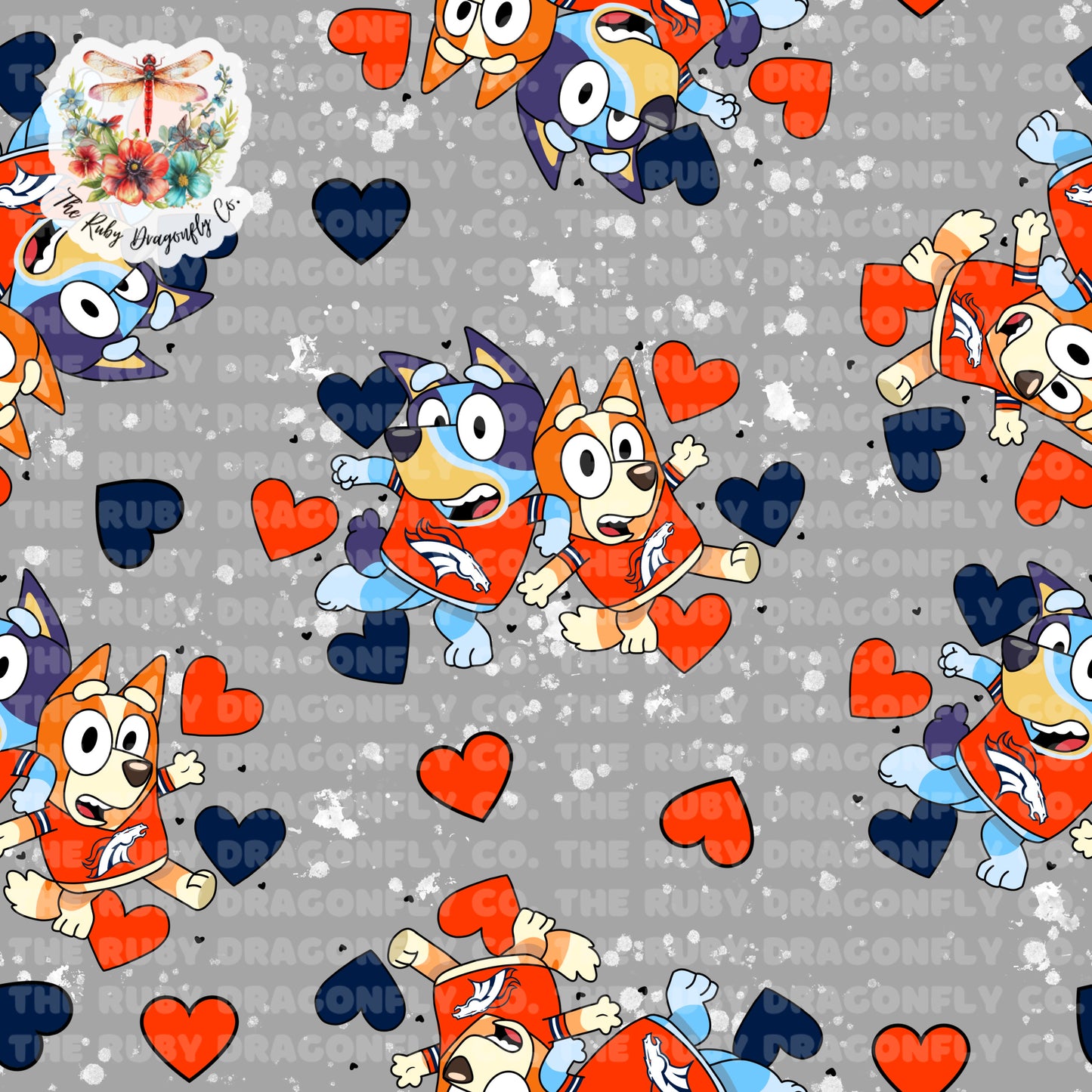 Broncos/Blue Dog Mashup Gray