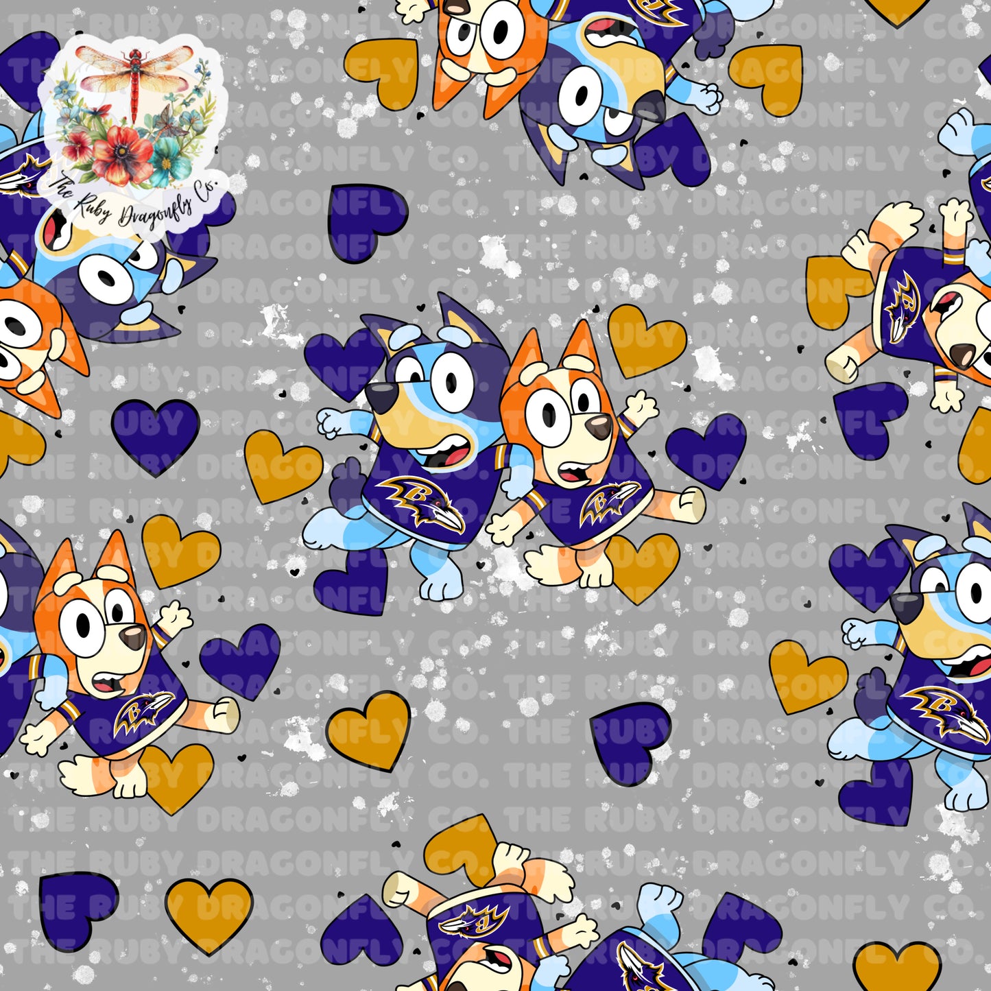 Ravens/Blue Dog Mashup Gray