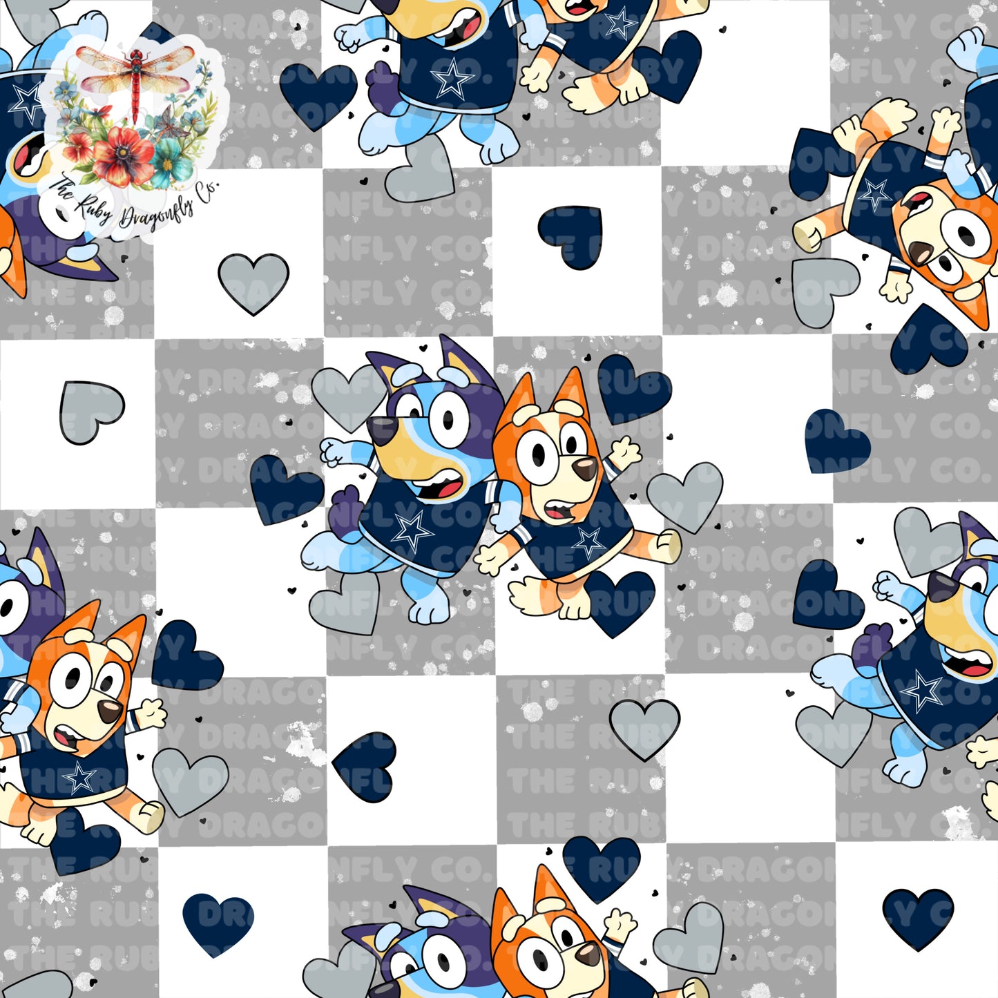 Cowboy/Blue Dog Mashup Check
