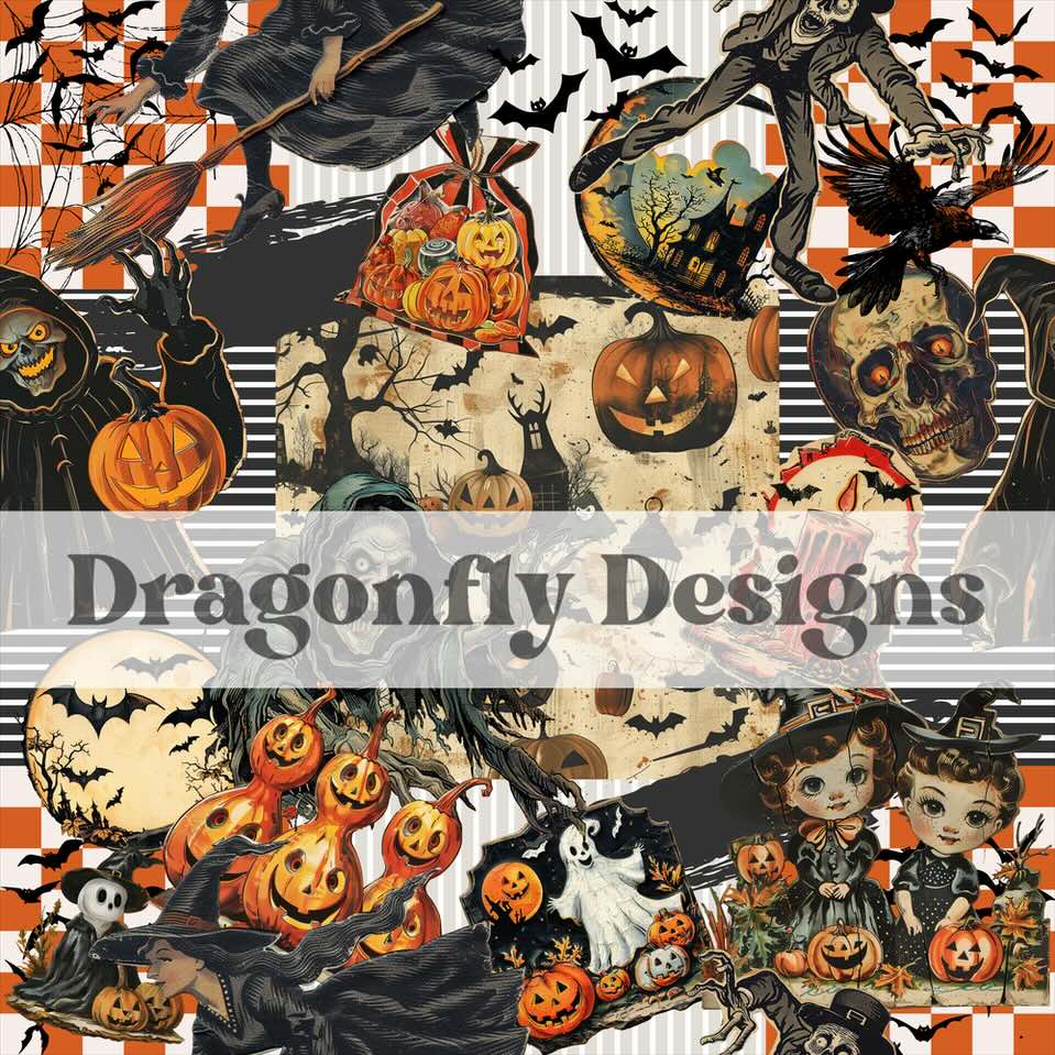 Vintage Halloween Collage