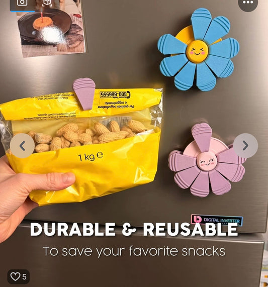 Fridge Magnet Flower Clips