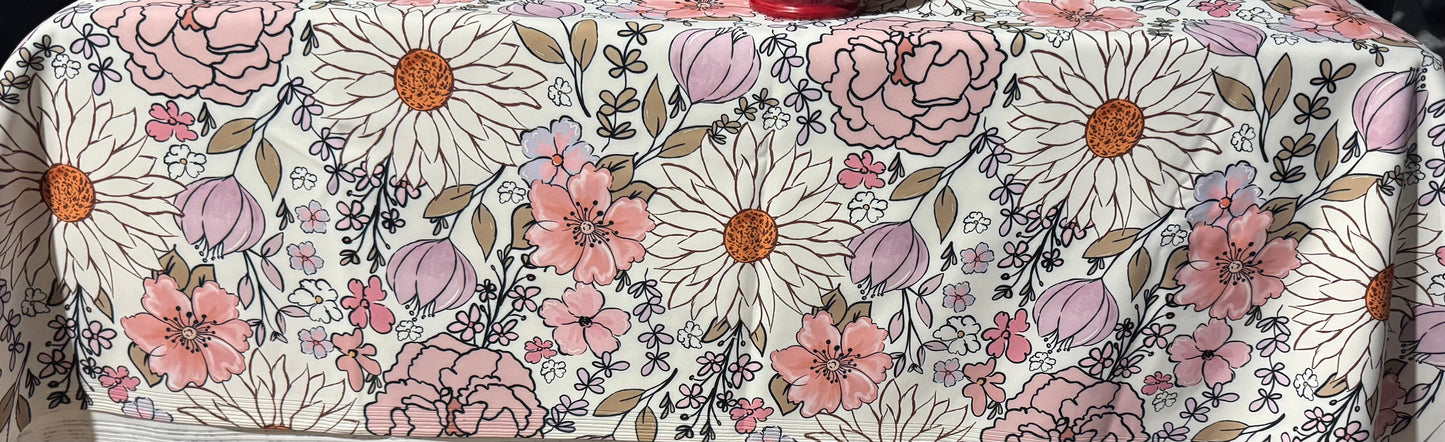Floral Lavender/White Canopy