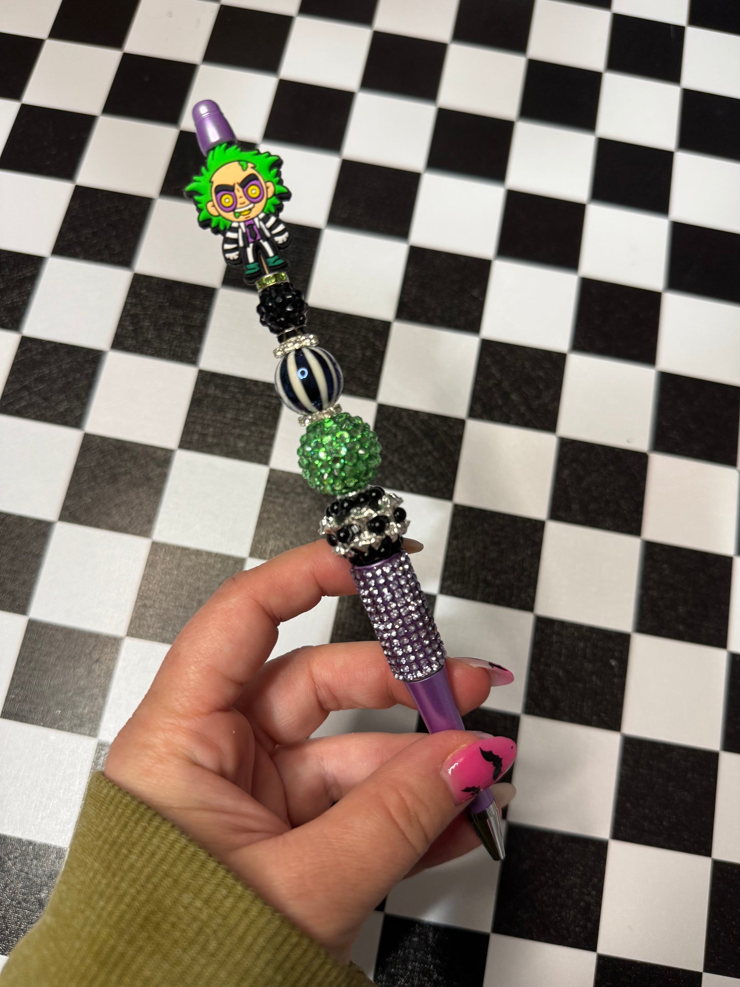 Beetle Juice Beaded Pen