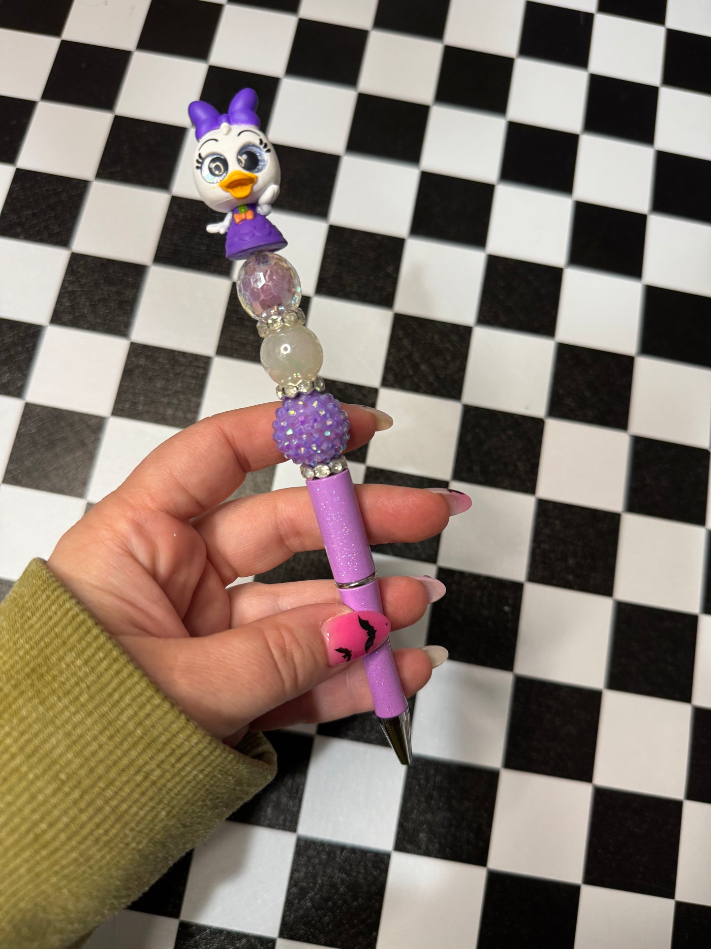Girl Duck Beaded Pen