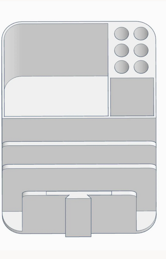 Desk Organzier with Interchangeable Faces (Base Only)