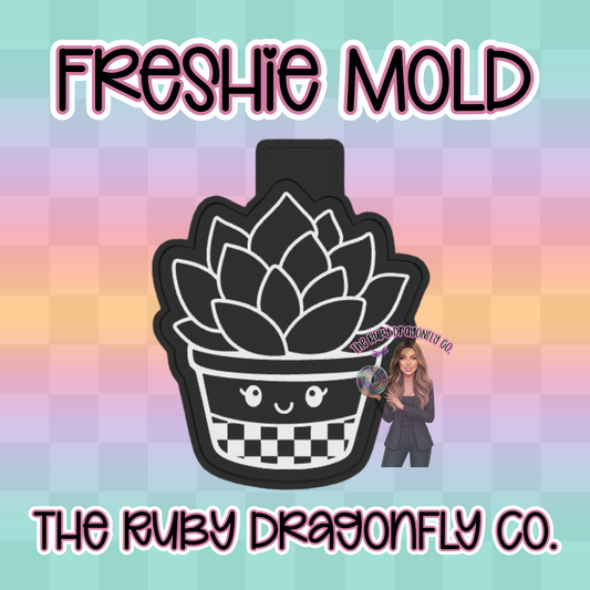 Checkered Pot Succulent Silicone Mold