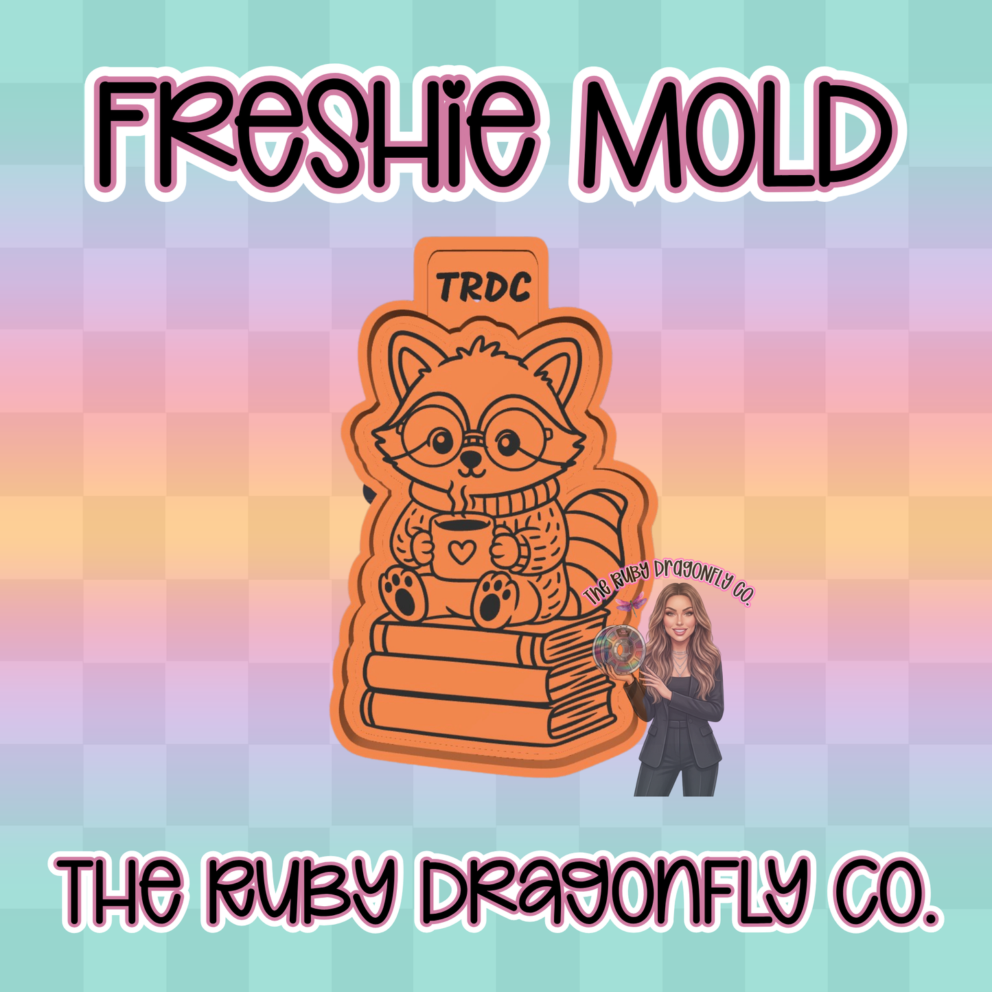Fall Bookish Raccoon Mold