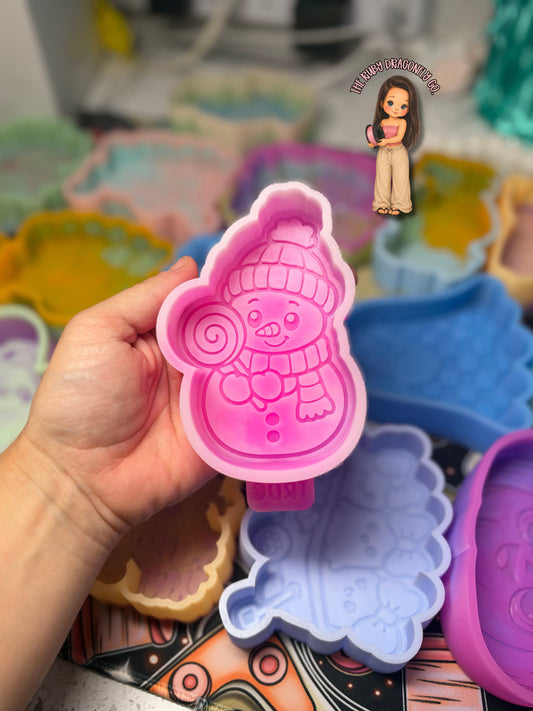 Lollipop Snowman RTS silicone mold