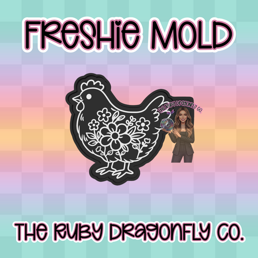 Floral Chicken Silicone Mold