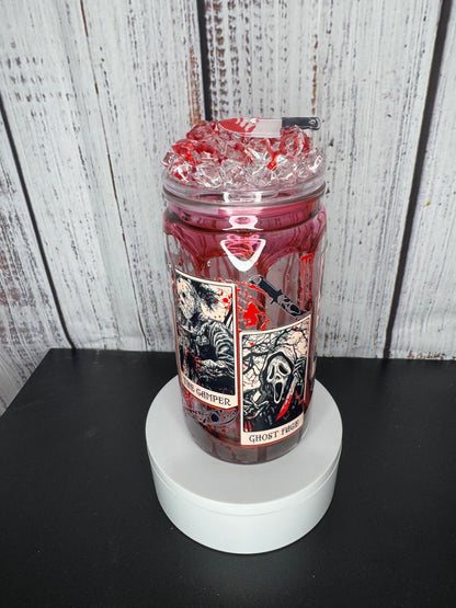 RTS Killer Cards Blood Drip Tumbler with fake ice and knife