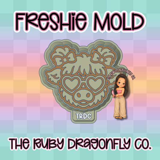 Valentine Highland Cow Silicone Mold