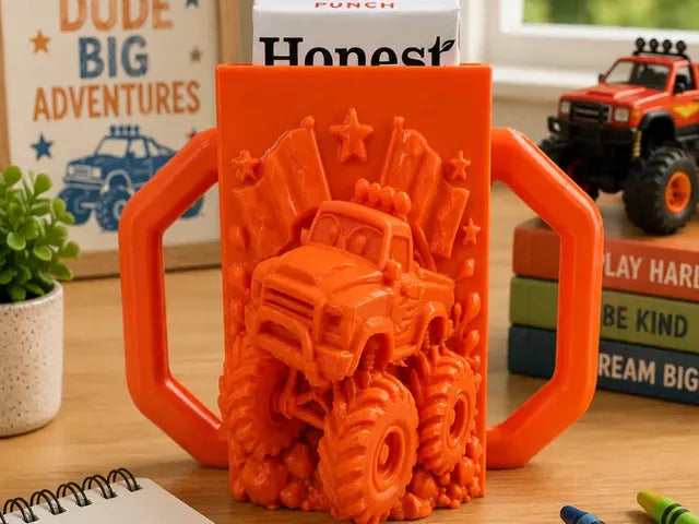 Monster Truck juice Box Holder