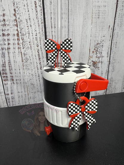 Checkered Can Koozie