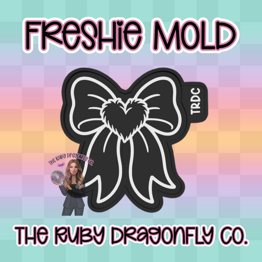 Bow Fuzzy Heart Silicone Mold