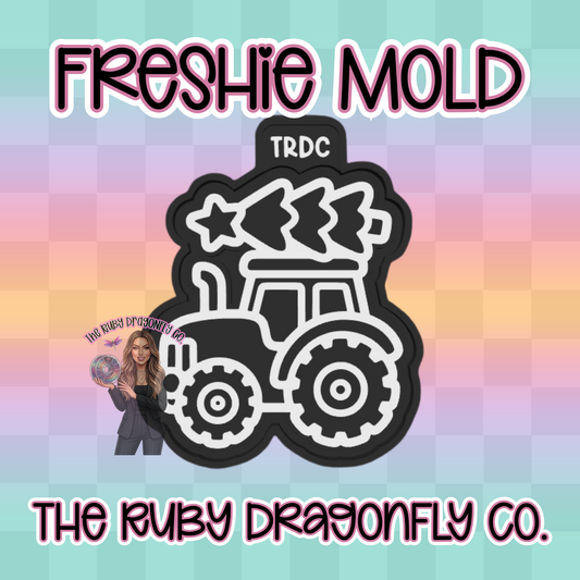 Christmas Tree Tractor Silicone Mold