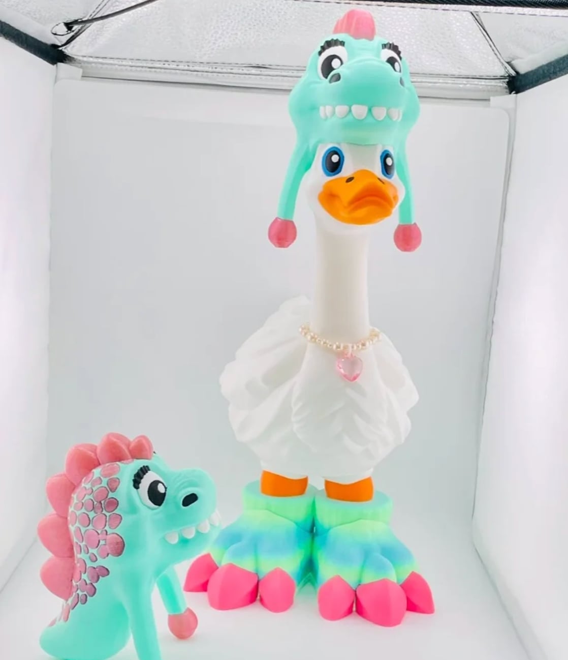 Teal Dino Goose