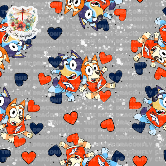 Broncos/Blue Dog Mashup Gray