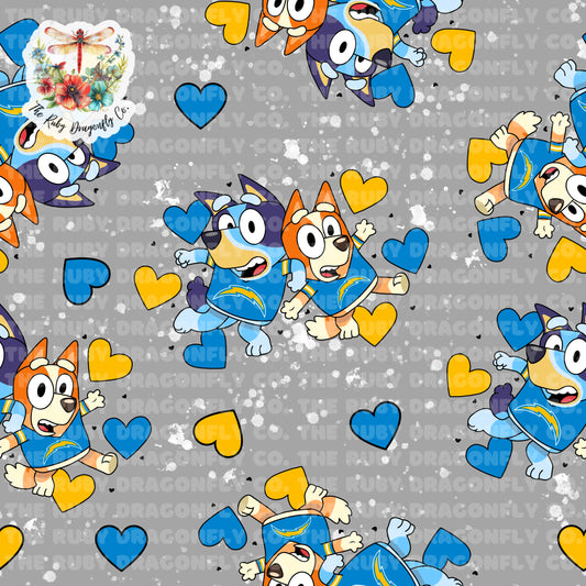 Chargers/Blue Dog Mashup Gray