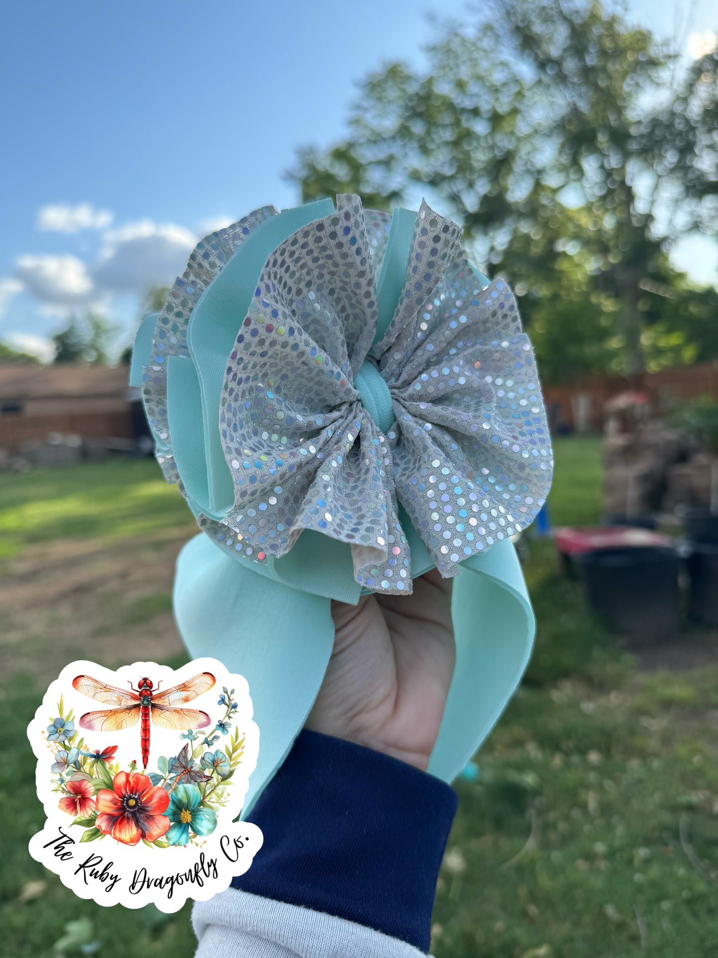 Sparkle Shredded Headwrap - Mint