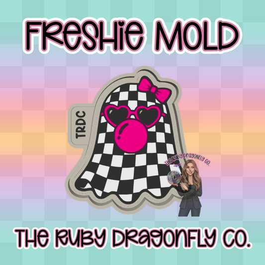 Checkered Bubblegum Ghost Silicone Mold