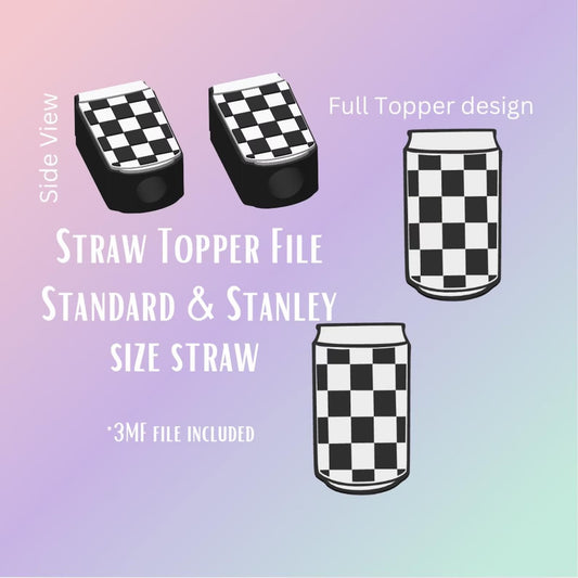 Checkered can topper