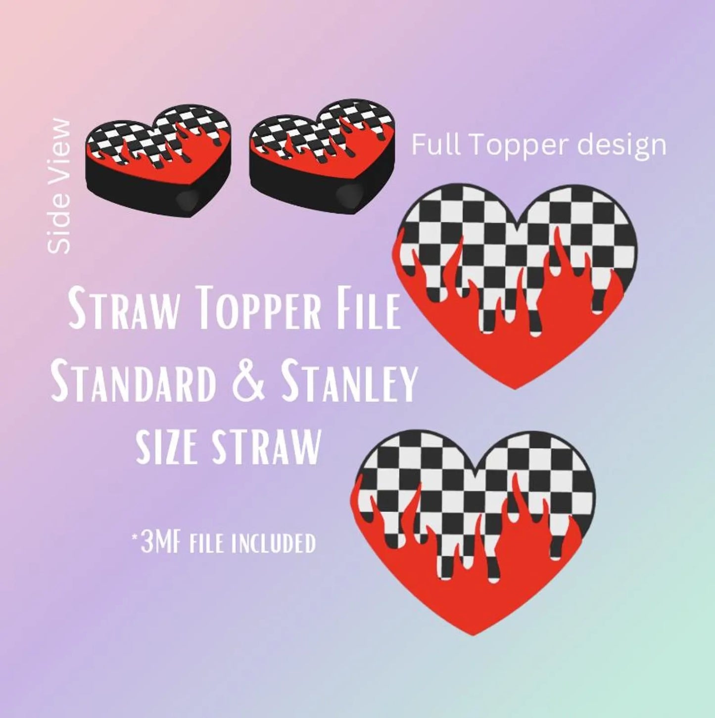 Fire heart topper