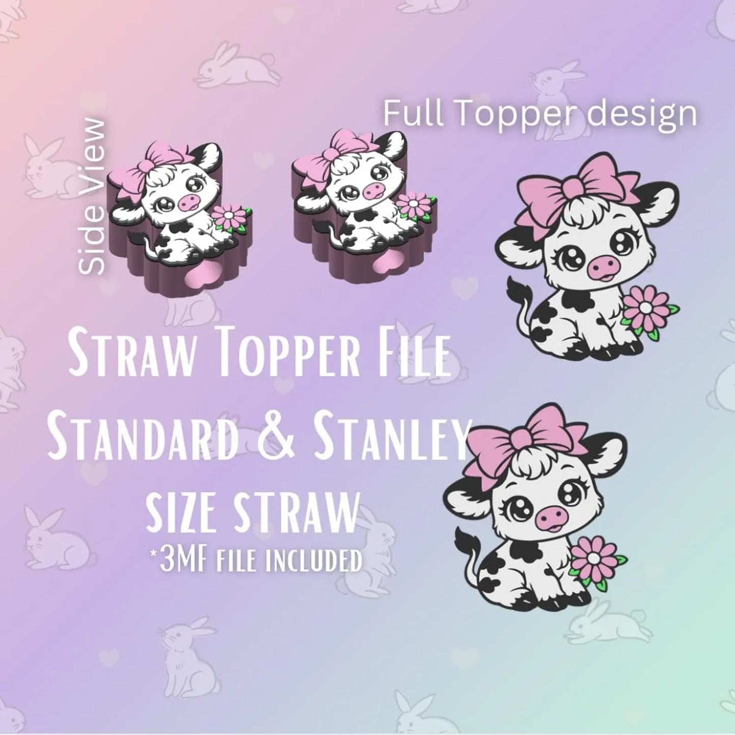Cow flower topper