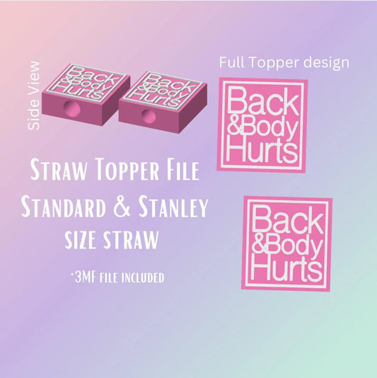 Back & body hurts topper