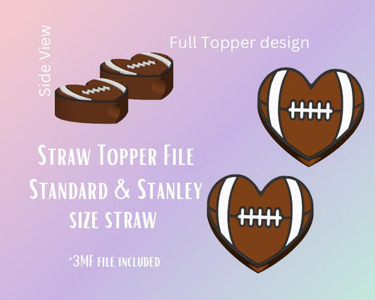 Football heart topper