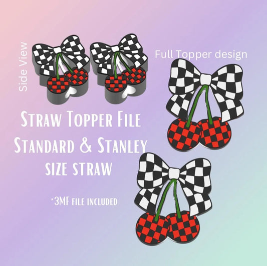 Checkered cherry topper
