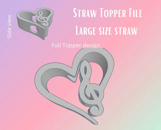 Music heart topper