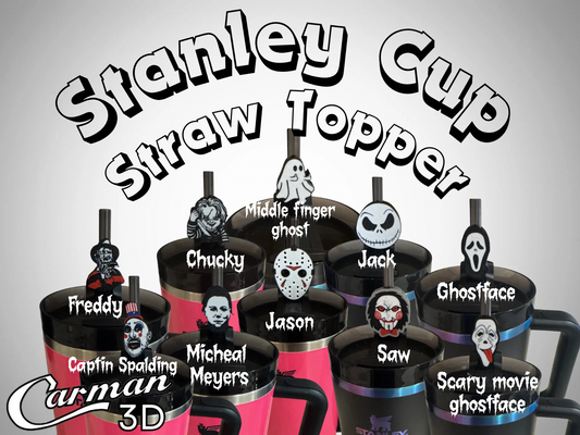 Halloween character straw toppers