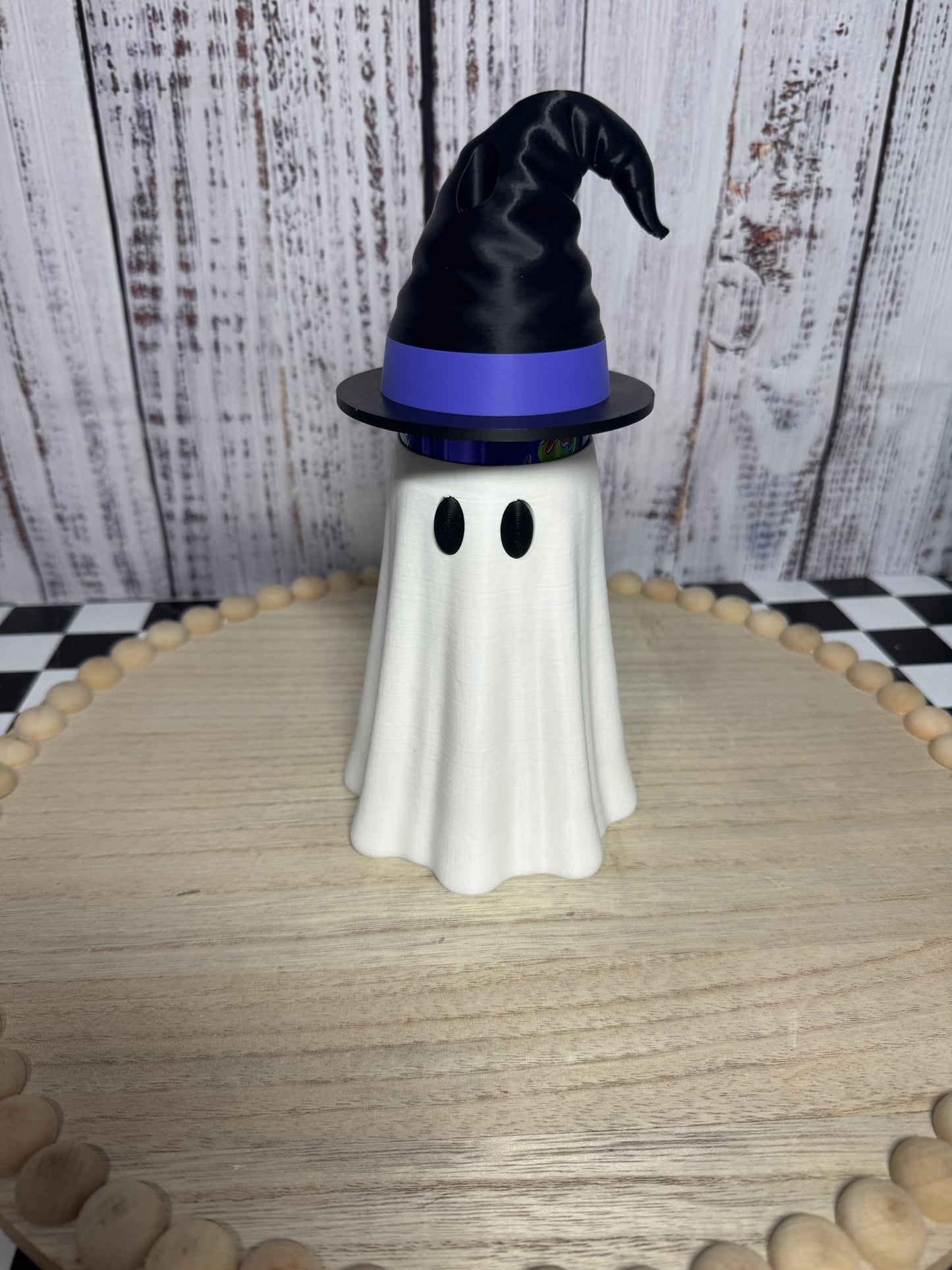 Ghostie Can holder with Witch Hat