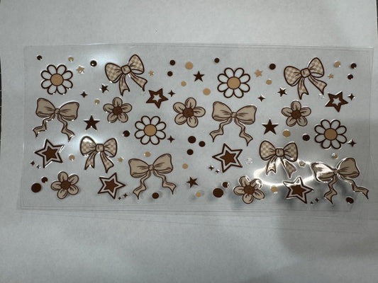 Tan Flowers & Bows