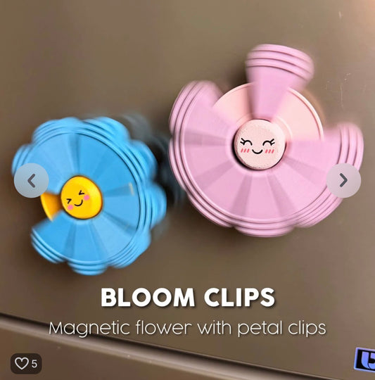 Fridge Magnet Flower Clips