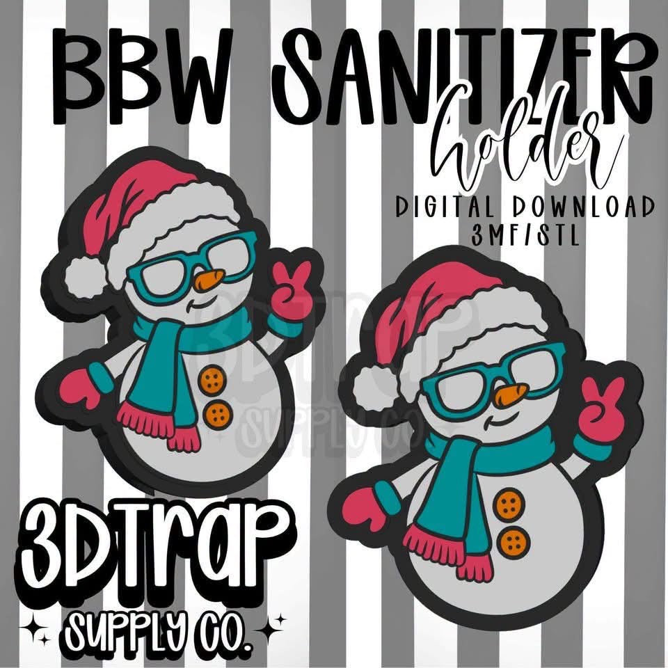 Snowman BBW Sanitizer Keychain Holder