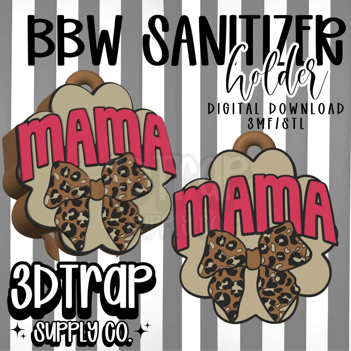 Mama Bow BBW Sanitizer Keychain Holder