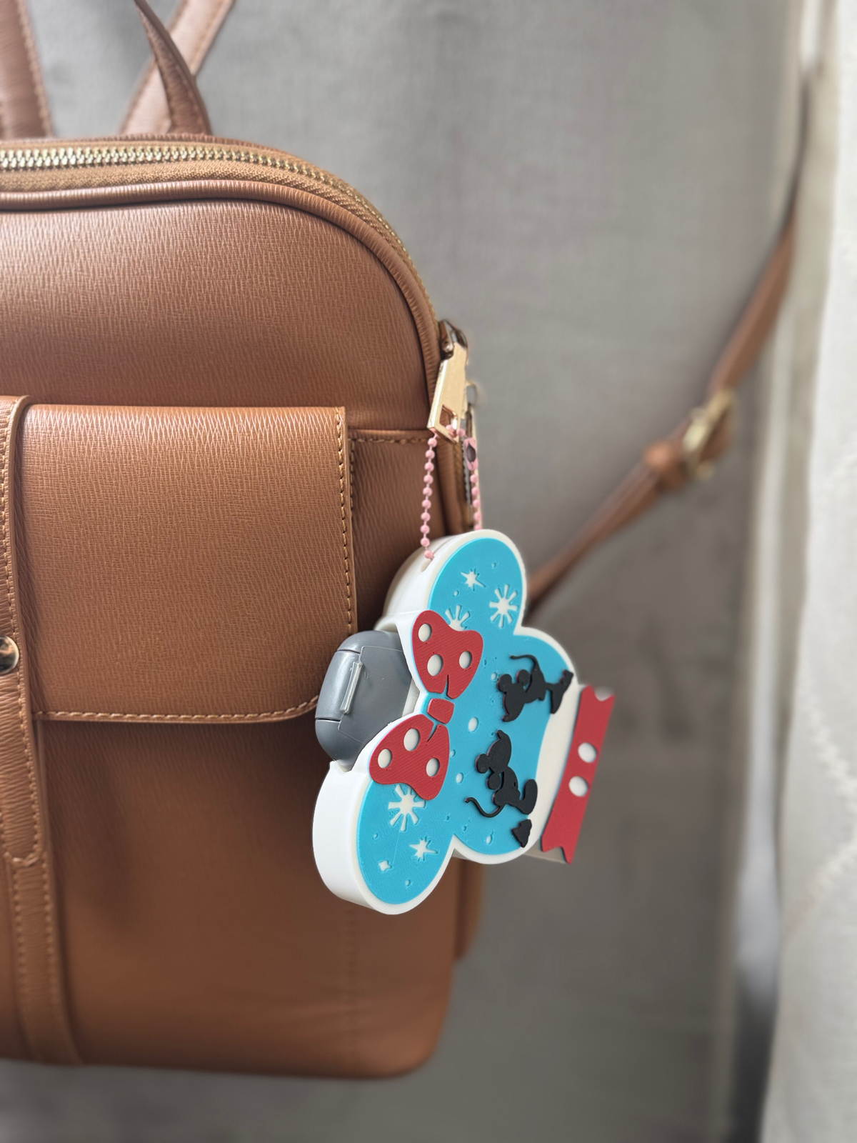 Mouse Snowglobe BBW Sanitizer Keychain Holder