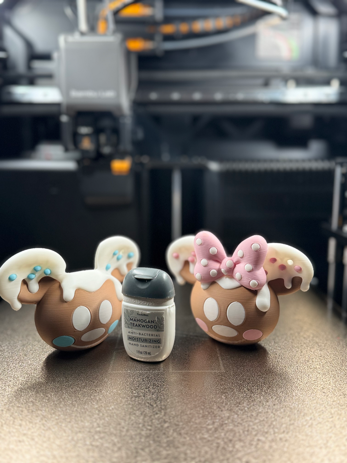 Gingerbread Mouse BBW Sanitizer Keychain Holder