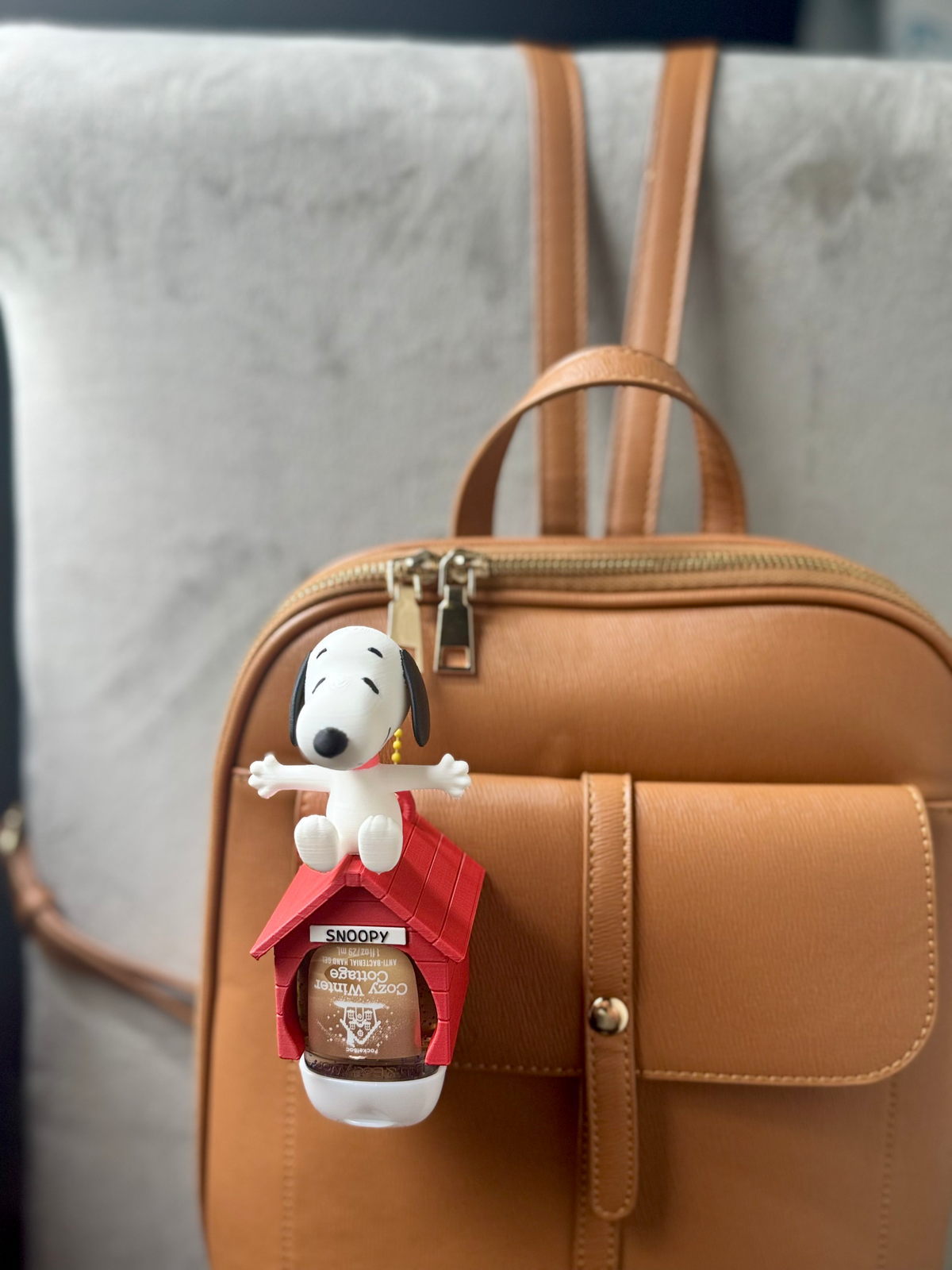 Cartoon Dog House BBW Sanitizer Keychain Holder