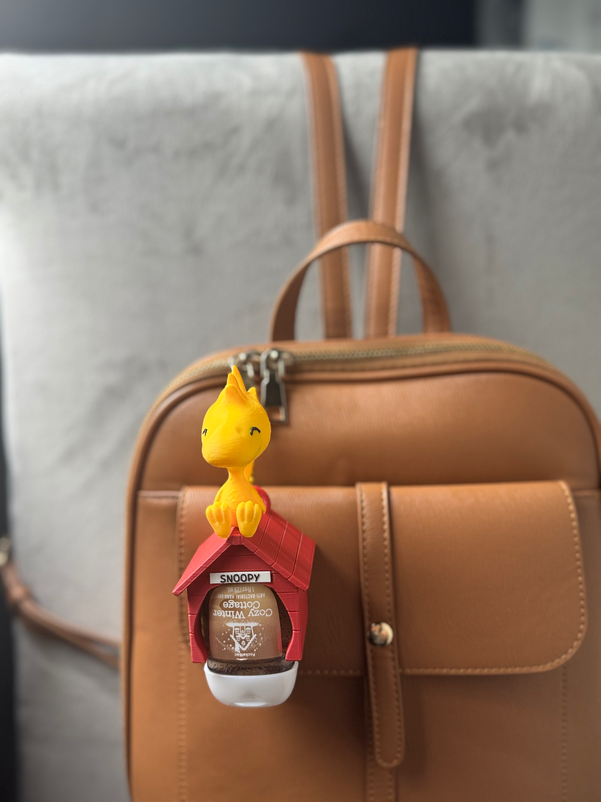 Cartoon Bird House BBW Sanitizer Keychain Holder