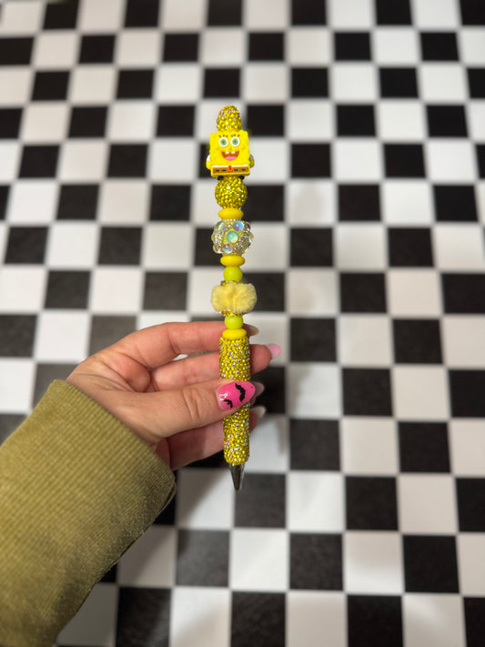 Sponge Bob Beaded Pen