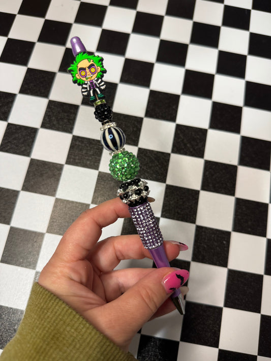 Beetle Juice Beaded Pen