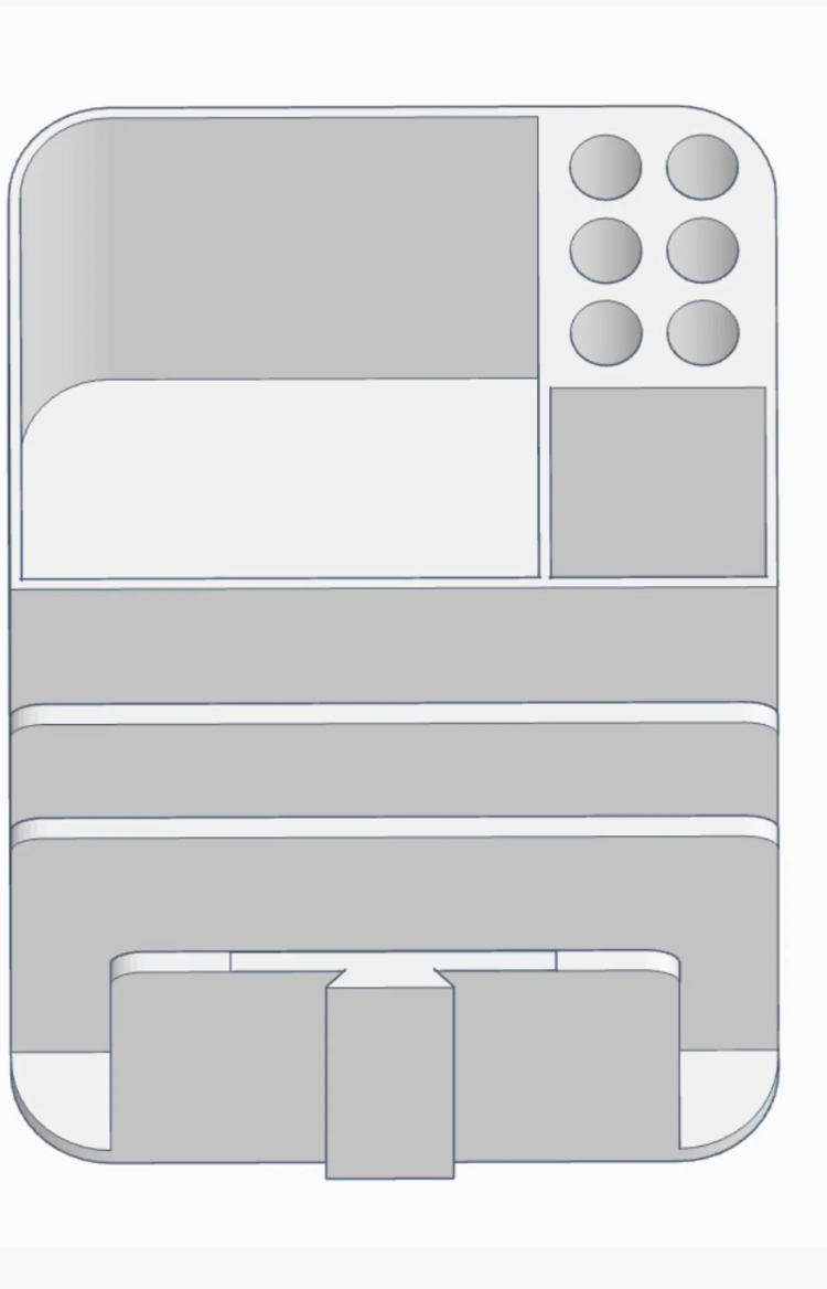 Desk Organzier with Interchangeable Faces (Base Only)