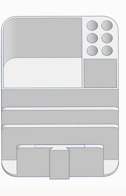 Desk Organzier with Interchangeable Faces (Base Only)