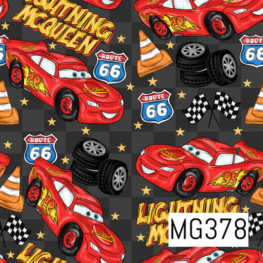 Racing Car Black Checkered
