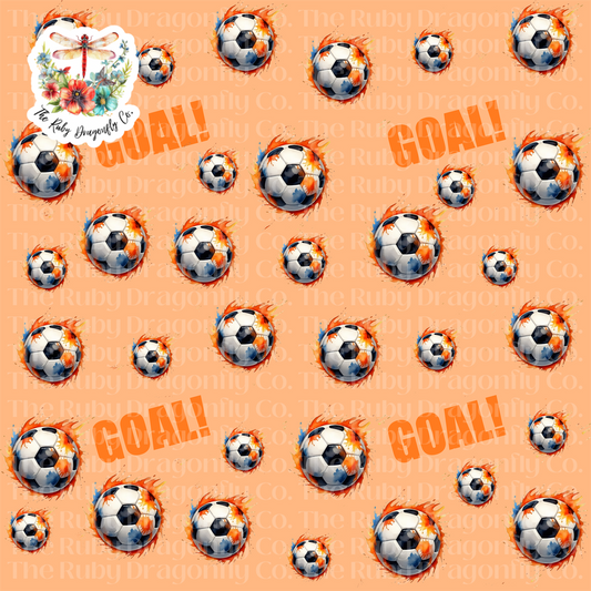 Soccer Goal Orange Fire