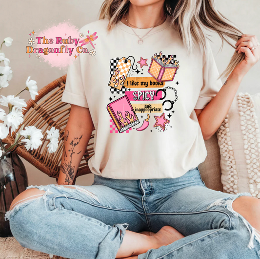 I Like My Books Spicy Tee