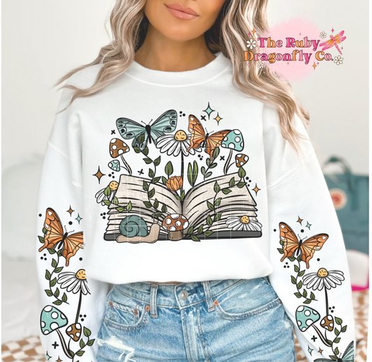 Open Book Nature with Sleeves Tee