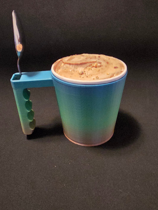 Ice Cream Pint Holder with Spoon Hole
